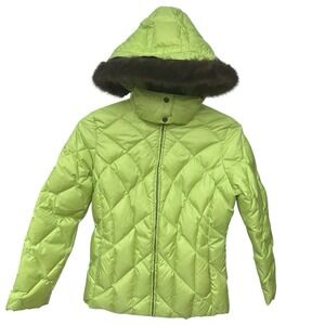 I.e. , relaxed Women's Down Filled Coat Jacket‎ Hooded Faux Fur Lining Vintage